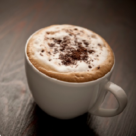 “A perfectly prepared cappuccino local roasted coffee, and a thick layer of creamy foam.”